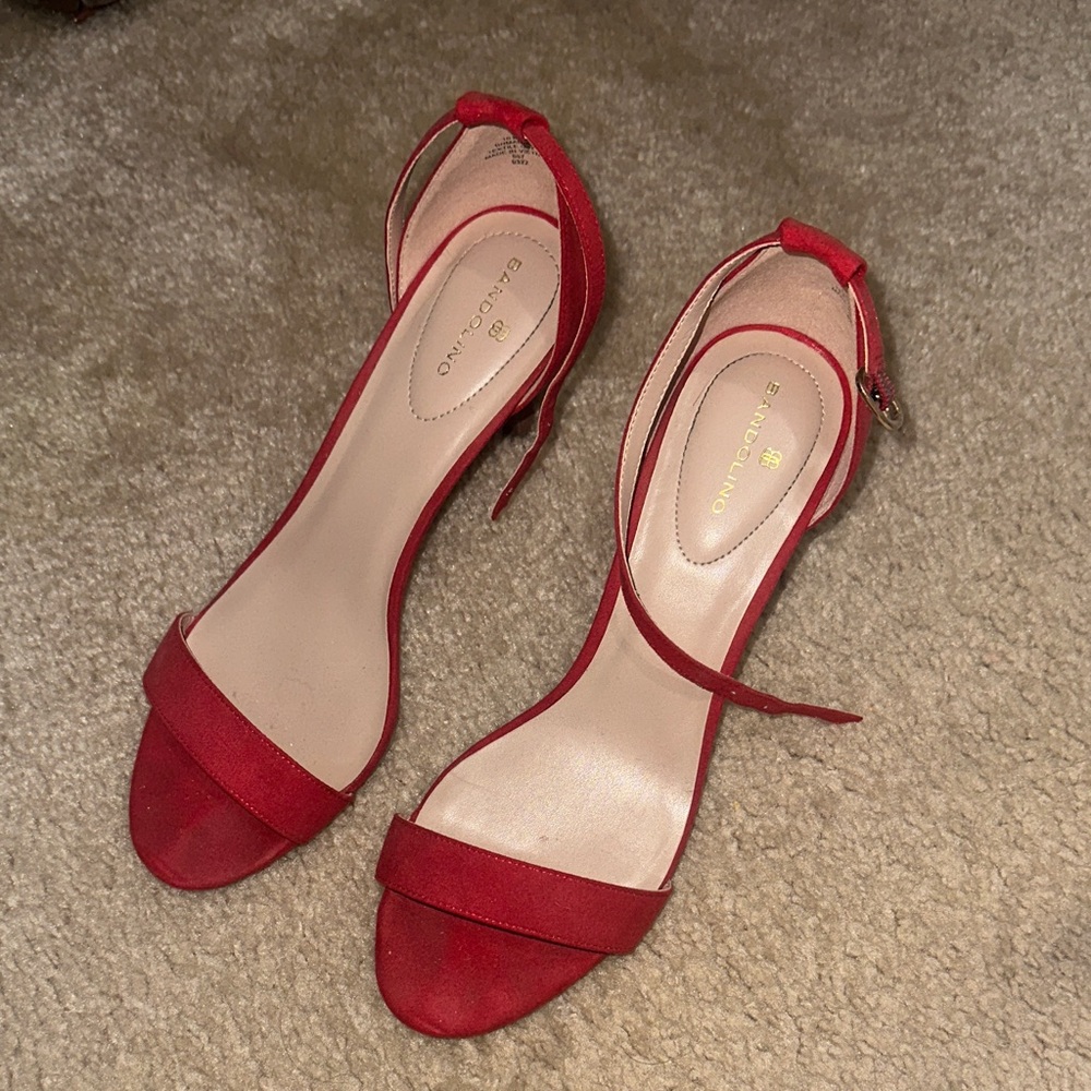 Bandolino Red Strappy Heels